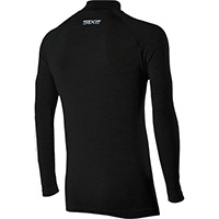 Six2 Ts13 Merinos Zip Shirt Wool Black