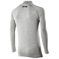 Six2 Ts13 Merinos Zip Shirt Wool Grey