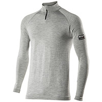 Six2 Ts13 Merinos Zip Shirt Wool Grey