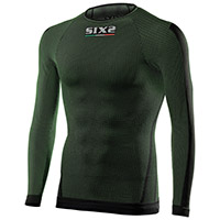 Camiseta manga larga SIX2 TS2 4SEASON verde oscuro