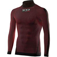 Camisa manga larga SIX2 TS3 4seasons rojo oscuro