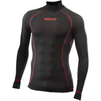Camisa de invierno SIX2 TS3W BlazeFit negro rojo