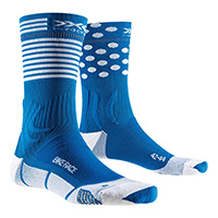 Chaussettes X-bionic 4.0 Bike Race Twyce Bleu Blanc