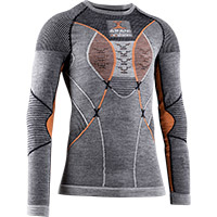 Chemise X-bionic Merino Orange Gris